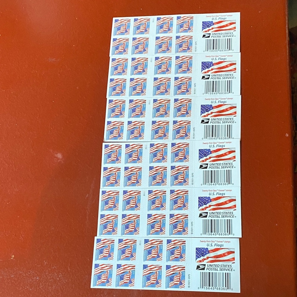 Flag Stamps - Blue and Red